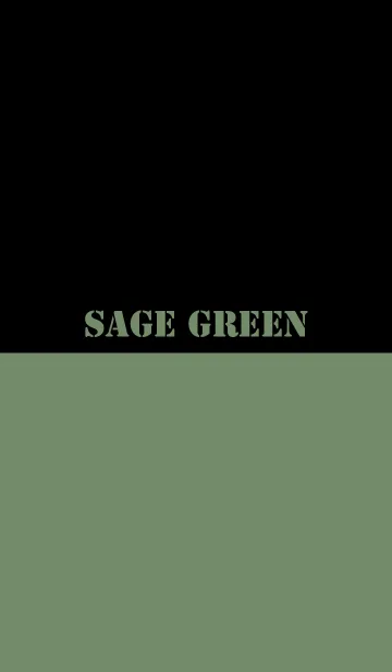 [LINE着せ替え] Sage Green ＆ Black Theme V.2 (jp)の画像1