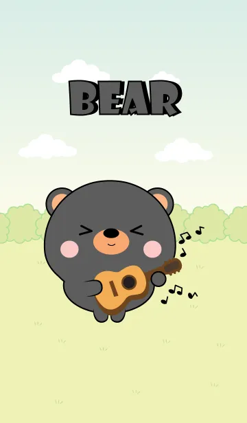 [LINE着せ替え] Mini Lovely Black Bear Theme (jp)の画像1