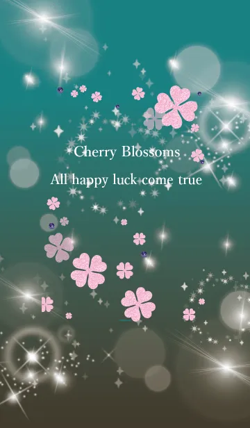 [LINE着せ替え] 茶色と緑 : 幸運の桜とラピスラズリの画像1