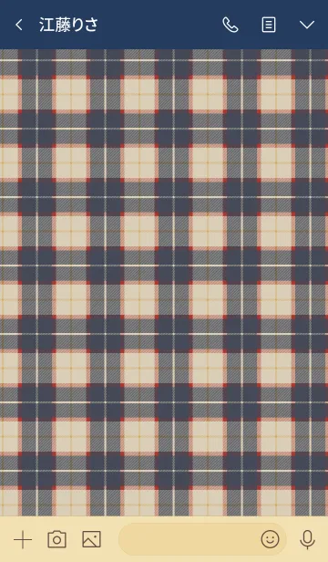 [LINE着せ替え] I LOVE PLAID！-2の画像3