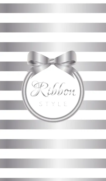 [LINE着せ替え] Ribbon Style-Only Silverの画像1