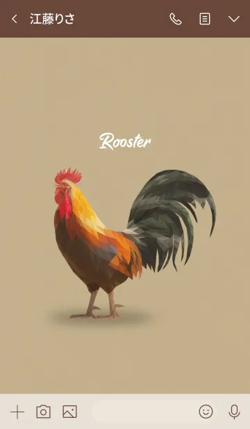 [LINE着せ替え] Polygonal Animals [Rooster]の画像3