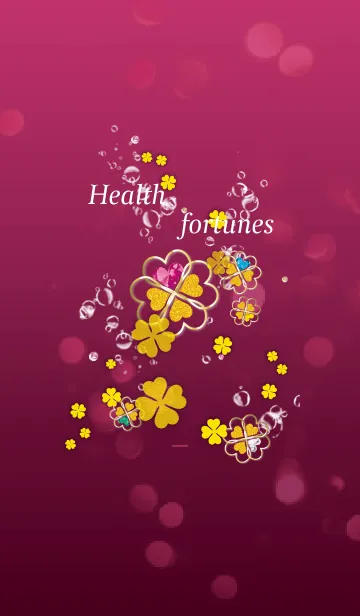 [LINE着せ替え] ピンク : 健康運UP！幸運の四葉の画像1