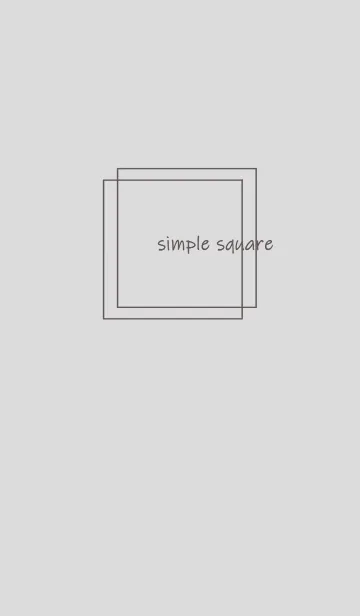 [LINE着せ替え] simple square =gray=の画像1