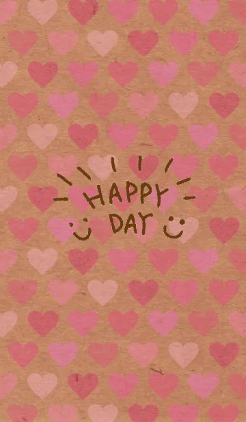 [LINE着せ替え] クラフトハートピンク スマイル12の画像1