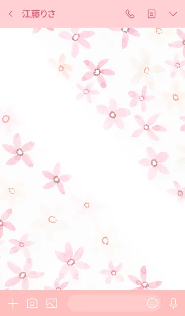 [LINE着せ替え] water color flowers_1130の画像3