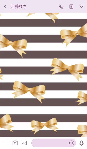 [LINE着せ替え] Ribbon Style-Earthtoneの画像3