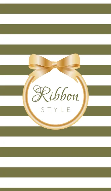 [LINE着せ替え] Ribbon Style-KHAKIの画像1