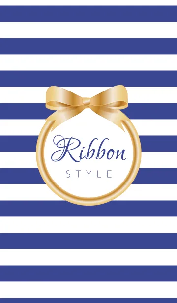 [LINE着せ替え] Ribbon Style-blueの画像1