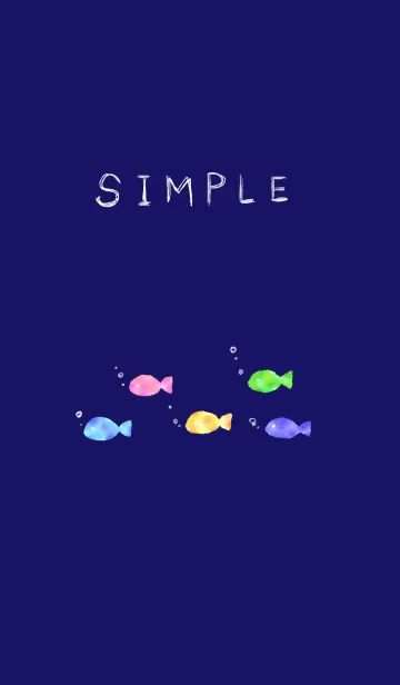 [LINE着せ替え] シンプルなおさかなの画像1