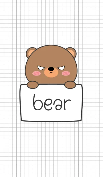 [LINE着せ替え] Simple Angry Bear (jp)の画像1