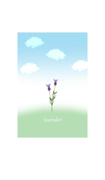 [LINE着せ替え] シンプル・ラベンダー・青空の画像1