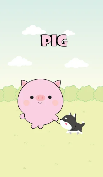 [LINE着せ替え] Mini Lovely Pig Theme (jp)の画像1