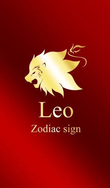 [LINE着せ替え] 12星座 獅子座 ゴールドレッドの画像1