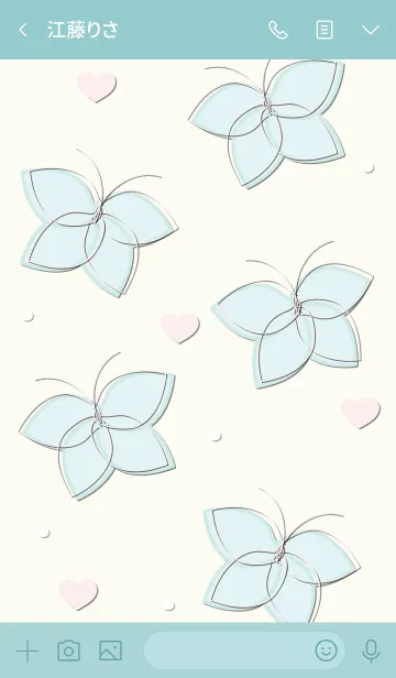 [LINE着せ替え] Cute butterflies 44 :)の画像3