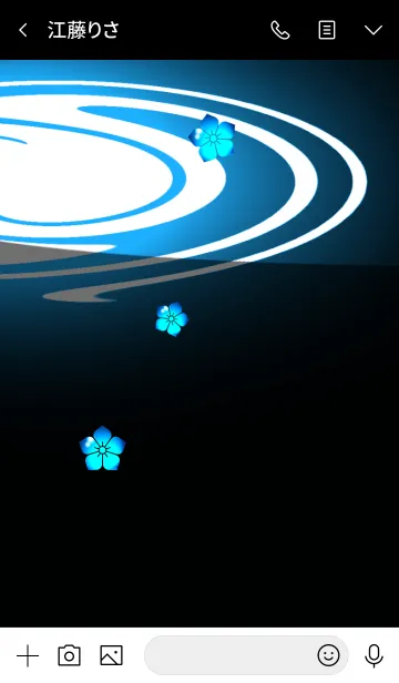 [LINE着せ替え] 桔梗の花blue light marble theme (flower)の画像3