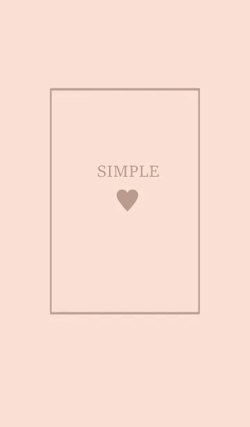 [LINE着せ替え] 大人のシンプルハート=beige pink=の画像1