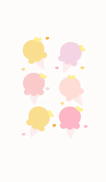 [LINE着せ替え] Cute ice-cream theme 28の画像1