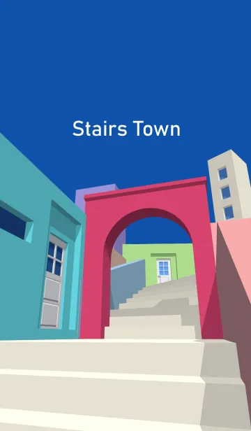 [LINE着せ替え] Stairs Townの画像1