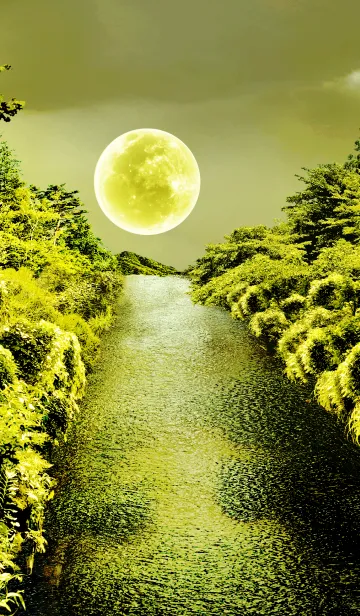 [LINE着せ替え] 黄色い月の森の画像1