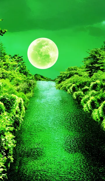 [LINE着せ替え] 緑の月の森の画像1