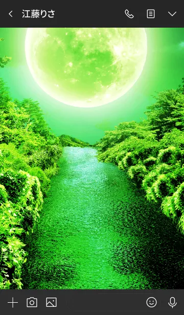 [LINE着せ替え] 緑の月の森の画像3