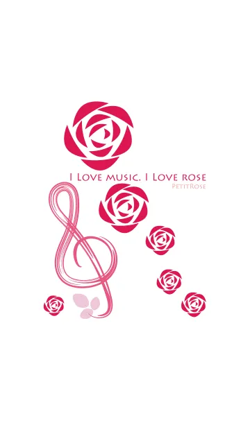[LINE着せ替え] I Love music. I Love rose-Redの画像1