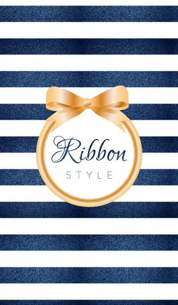 [LINE着せ替え] Ribbon Style-denimの画像1