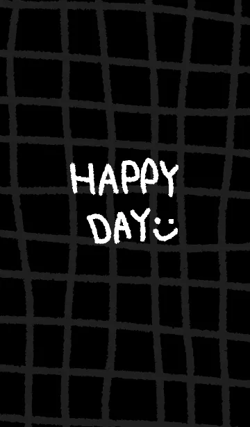 [LINE着せ替え] 手書きチェック スマイル 黒20の画像1