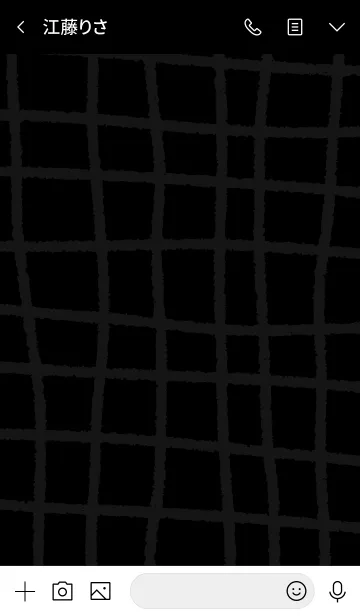 [LINE着せ替え] 手書きチェック スマイル 黒20の画像3