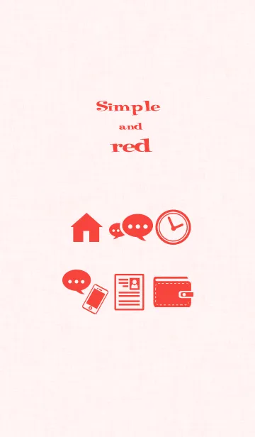 [LINE着せ替え] シンプルで赤いアイコンテーマの画像1