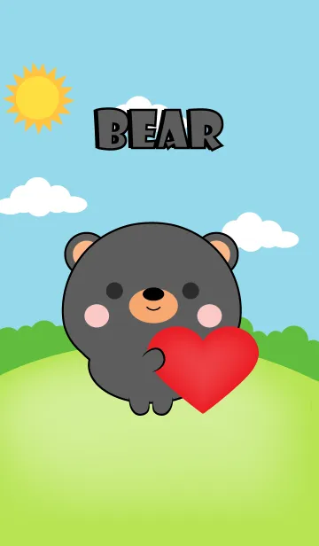 [LINE着せ替え] Mini Black Bear Theme (jp)の画像1