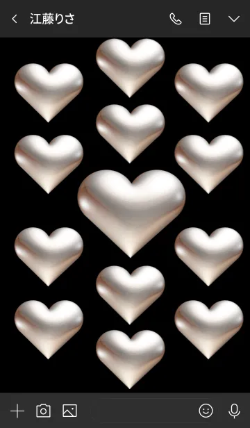 [LINE着せ替え] ピュアゴールド ハート No.2の画像3