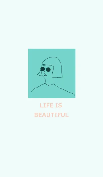 [LINE着せ替え] LIFE IS BEAUTIFUL =turquoise green=の画像1