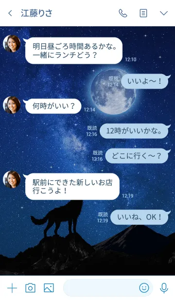 [LINE着せ替え] HOWLING WOLF - Starry Sky -の画像4