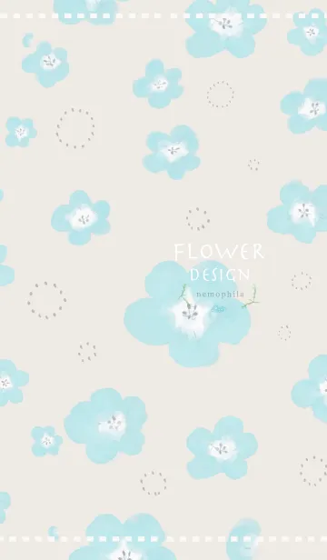 [LINE着せ替え] Flower Design -nemophila-の画像1