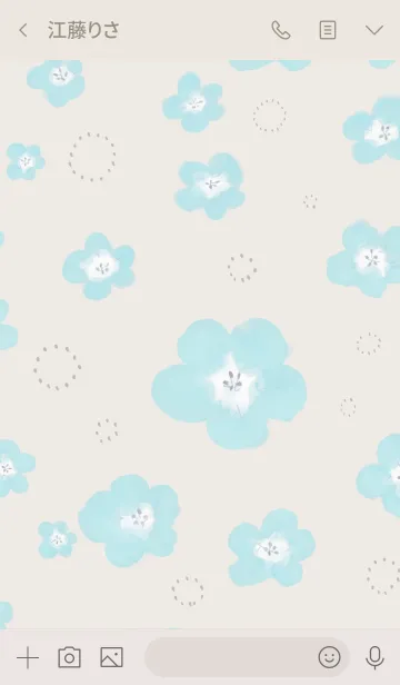 [LINE着せ替え] Flower Design -nemophila-の画像3