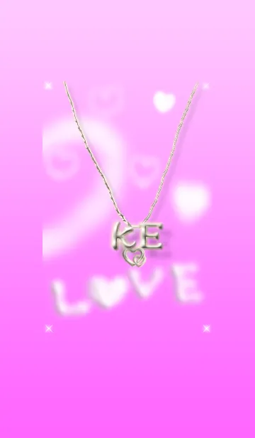 イニシャル K＆E(ピンク2)右側の着せ替えメイン画像