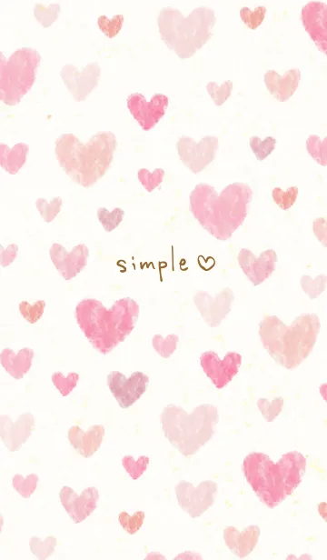 [LINE着せ替え] 水彩ハートシンプル6の画像1