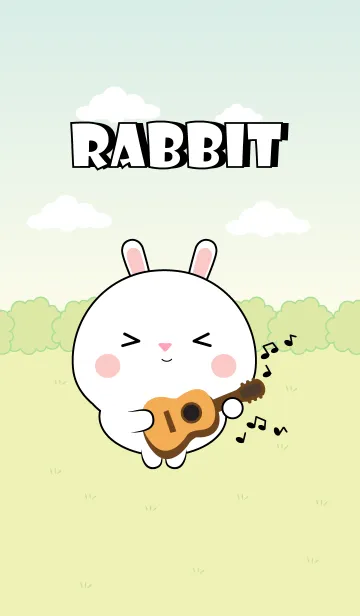 [LINE着せ替え] Mini Lovely White Rabbit Theme (jp)の画像1
