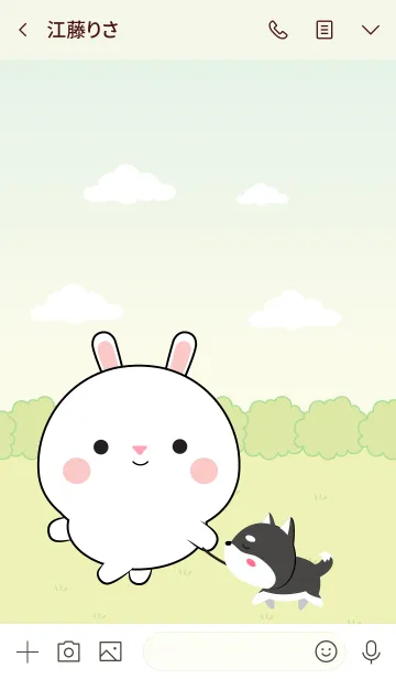 [LINE着せ替え] Mini Lovely White Rabbit Theme (jp)の画像3