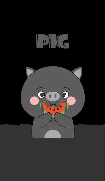 [LINE着せ替え] I'm Cute Cute Black Pig Theme (jp)の画像1