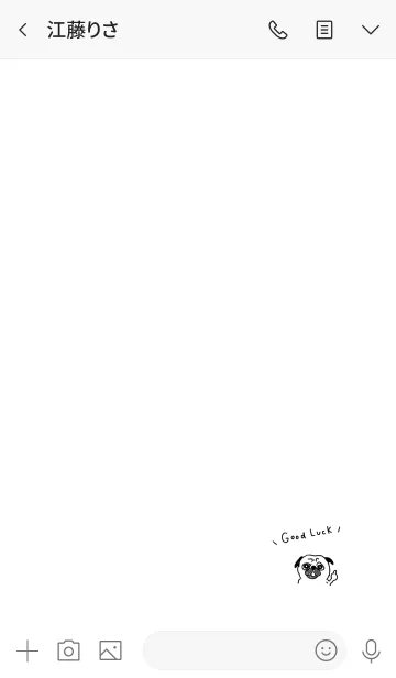 [LINE着せ替え] シンプル×手書きパグの画像3