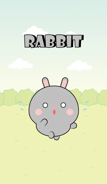 Mini Lovely Gray Rabbit Theme (jp)の着せ替えメイン画像