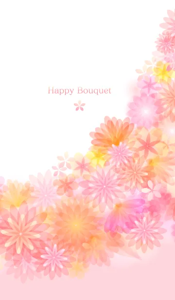 [LINE着せ替え] 幸せなピンクの花束の画像1