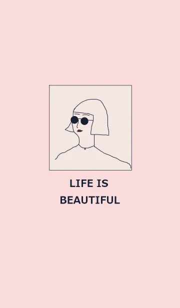 [LINE着せ替え] LIFE IS BEAUTIFUL =black pink=の画像1