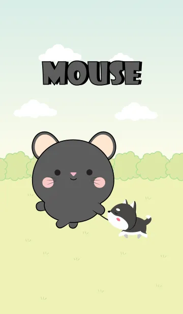 [LINE着せ替え] Mini Lovely Black Mouse Theme (jp)の画像1