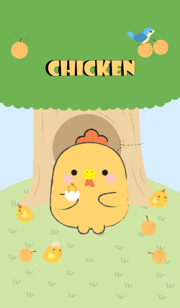 [LINE着せ替え] Chicken With Tree Theme (jp)の画像1