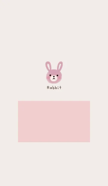 [LINE着せ替え] ほんわかウサギ・ピンクの画像1