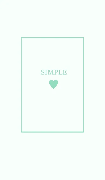 [LINE着せ替え] 大人のシンプルハート=mintgreen=の画像1